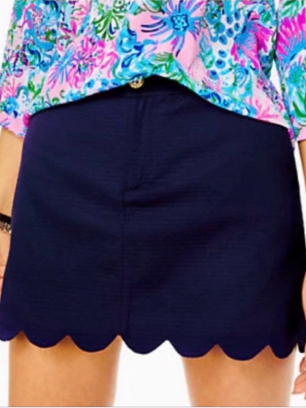 Lilly Pulitzer NWT Colette Skort True‎ Navy Size 0 - Picture 2 of 9
